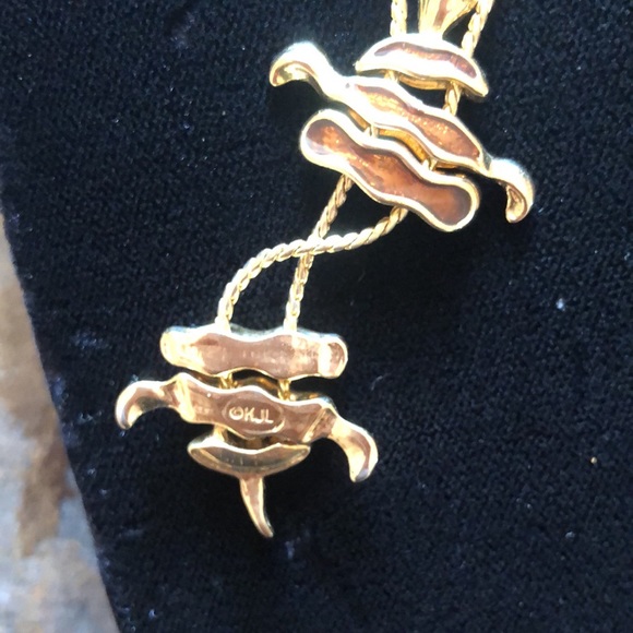 Kenneth jay lane amber turtle necklace - Picture 9 of 10